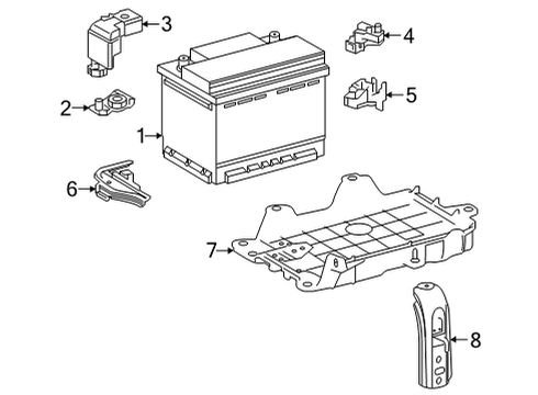 2022 Lexus NX350 Battery COVER, CONNECTOR Diagram for 82821-78120