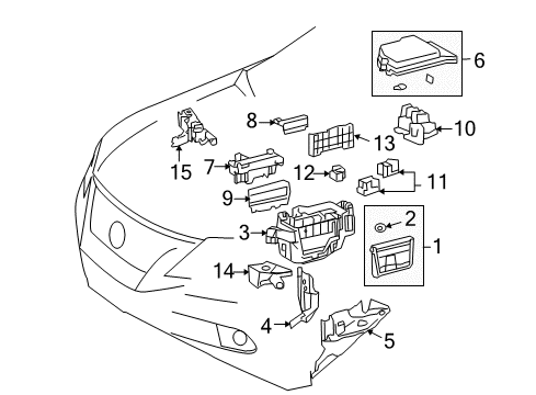 2010 Lexus RX450h Electrical Components Relay Diagram for 82660-48010