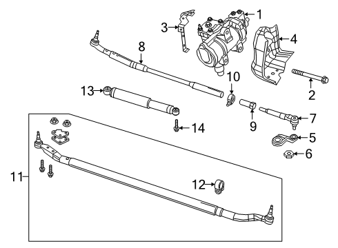 2021 Ram 2500 Steering Column & Wheel, Steering Gear & Linkage, Shroud, Switches & Levers Socket-Drag Link Outer Diagram for 68383343AA