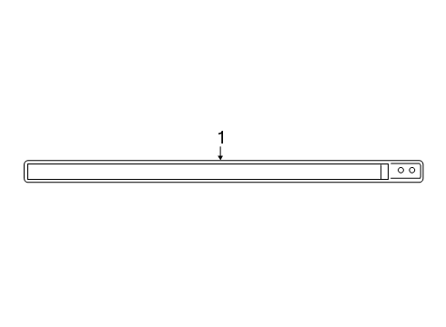 2020 Jeep Gladiator High Mount Lamps Lamp-Center High Mounted Stop Diagram for 68338388AC