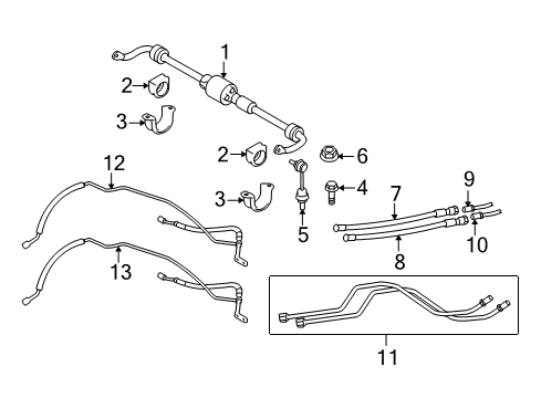 2007 BMW 530xi Stabilizer Bar & Components - Rear Hex Bolt Diagram for 07119904137