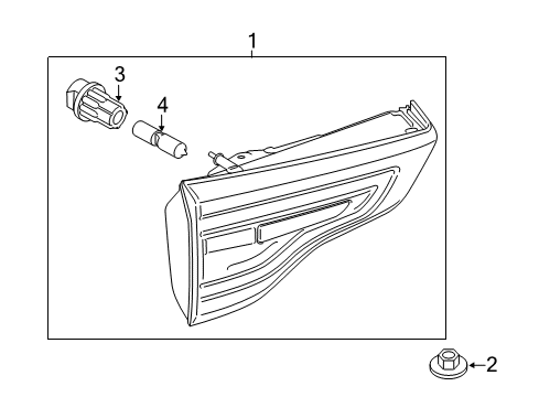 2020 BMW X3 Bulbs REAR LIGHT IN TRUNK LID, RIG Diagram for 63219853380