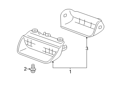 2013 Honda Fit High Mount Lamps Cover Diagram for 34271-TF0-J11