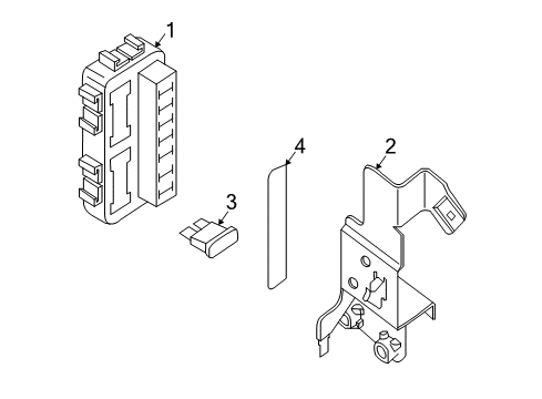 2013 Nissan Altima Electrical Components Label-Fuse Block Diagram for 24313-9HA1C
