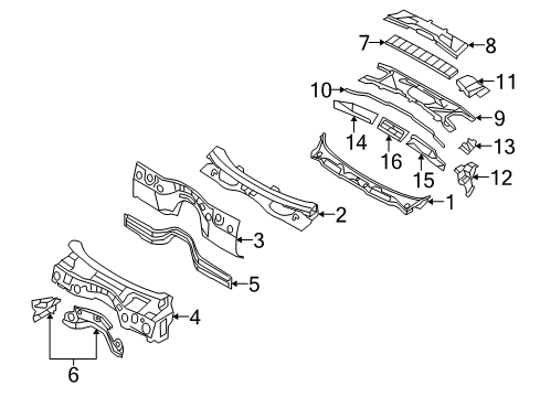 2009 BMW 128i Blower Motor & Fan Sound Insulating., Splash Wall, Upper Part Diagram for 51489126250