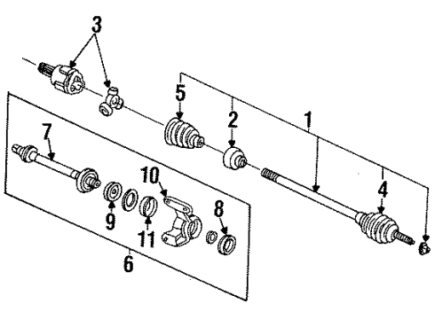 1996 Honda Accord Drive Axles - Front Seal, Half Shaft (Outer) (Arai) Diagram for 91260-SK7-014