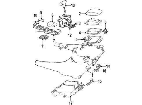 1992 Pontiac Bonneville Center Console Switch Asm-Power Seat Adjuster Diagram for 25559378