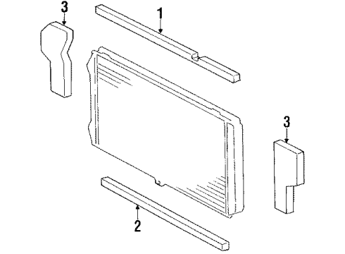 1987 Toyota Van Radiator & Components Reserve Tank Assembly, R Diagram for 16470-73011