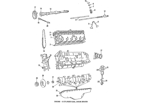 1985 BMW 735i Engine Parts, Mounts, Cylinder Head & Valves, Camshaft & Timing, Oil Pan, Oil Pump, Crankshaft & Bearings, Pistons, Rings & Bearings Fuel Pump Diagram for 16141179232