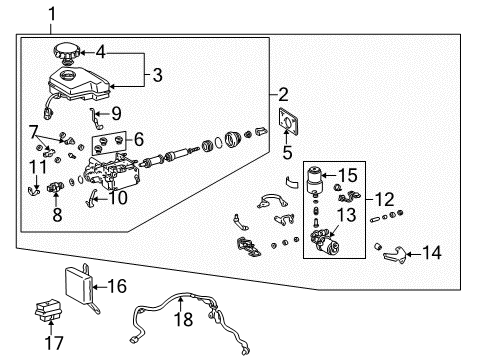 2001 Toyota 4Runner Cruise Control System Actuator Assy, Cruise Control W/Computer Diagram for 88260-0W030