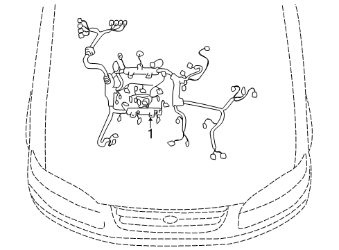 1997 Toyota Camry Wiring Harness Engine Harness Diagram for 82121-06270