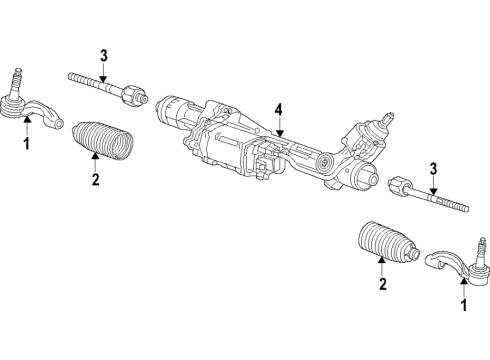 2020 Cadillac CT5 Steering Column & Wheel, Steering Gear & Linkage Steering Gear Diagram for 84815775