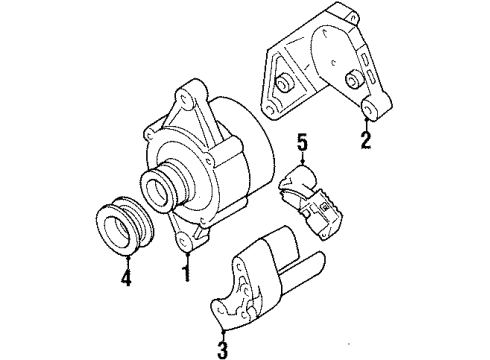 2002 Isuzu Trooper Alternator Bracket, Generator Diagram for 8-97289-024-0