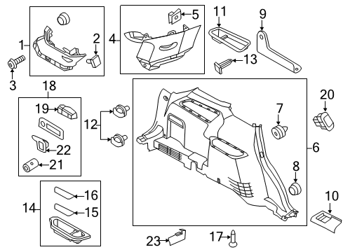 2016 Ford Explorer Power Seats Memory Module Diagram for GU5Z-14C708-BK