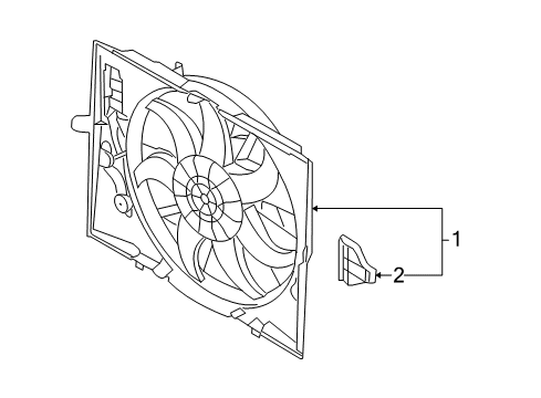 2008 BMW Alpina B7 Cooling Fan Engine Cooling Fan Assembly Diagram for 17427972142