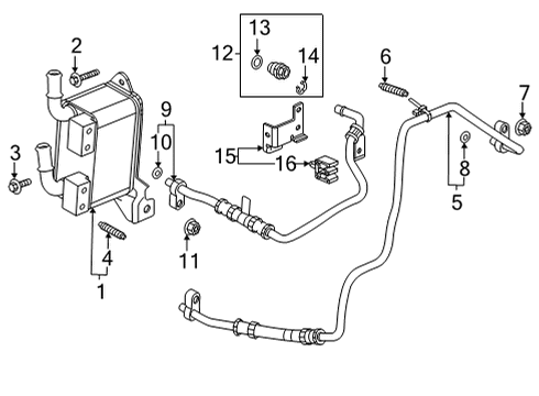 2021 Buick Encore GX Oil Cooler Connector Diagram for 24284114