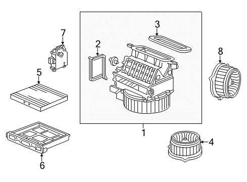 2011 Honda Odyssey Blower Motor & Fan Screw, Tapping (5X16) Diagram for 90132-SR3-003