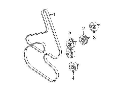 2005 Chrysler Pacifica Belts & Pulleys Pulley-Idler Diagram for 4861531AB