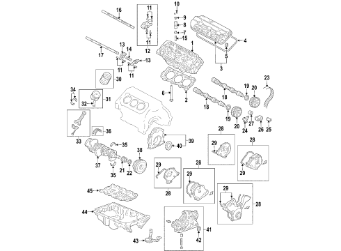 2004 Honda Pilot Engine Parts, Mounts, Cylinder Head & Valves, Camshaft & Timing, Oil Pan, Oil Pump, Crankshaft & Bearings, Pistons, Rings & Bearings, Variable Valve Timing Valve Assembly, Spool Diagram for 15811-P8E-A01