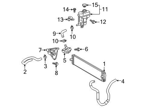 2019 Toyota RAV4 Inverter Cooling Components Inverter Hose Diagram for G9228-0R020