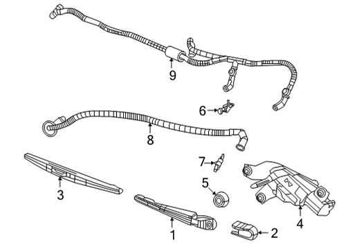 2021 Jeep Grand Cherokee L Wipers WASHER Diagram for 68545114AA