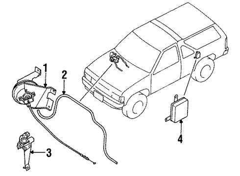 1992 Nissan Pathfinder Cruise Control System Unit Assembly-SERVO Diagram for 18910-42G00