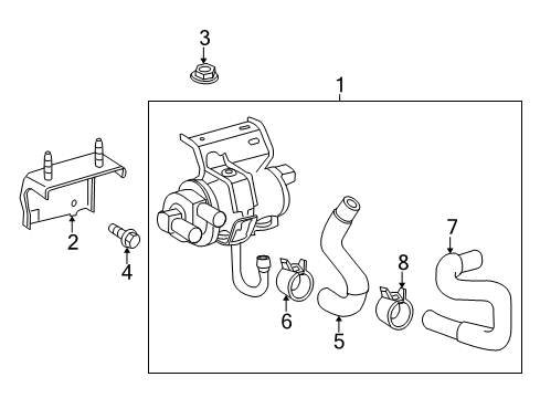 2014 Lexus LS600h Heater Core & Control Valve Bracket, Heater Diagram for 87121-50020