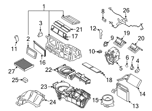 2010 Ford Fusion Blower Motor & Fan Wire Harness Diagram for 9E5Z-19D887-BA