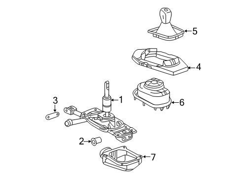 2017 Chevrolet SS Center Console Gear Shift Assembly Diagram for 92283545