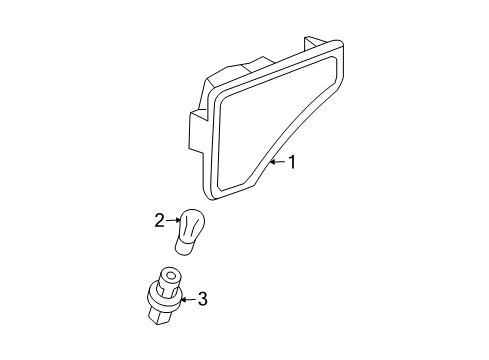 2005 Honda Element Bulbs Lamp Unit, Driver Side (Black) Diagram for 33851-SCV-A11ZB