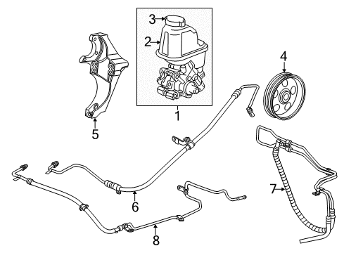 2014 Chevrolet Captiva Sport P/S Pump & Hoses, Steering Gear & Linkage Power Steering Cooler Tube Diagram for 22979620