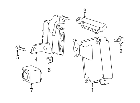 2016 Toyota Prius C Keyless Entry Components Control Module Diagram for 89990-52520