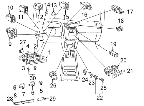 1997 Toyota 4Runner Switches Switch Assy, Turn Signal Diagram for 84310-35670