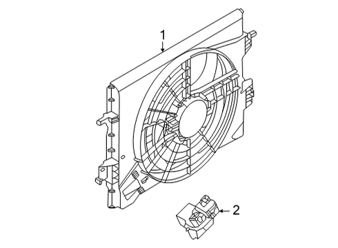 2022 Nissan Versa Cooling Fan MOTOR & FAN ASSY-W/SHROUD Diagram for 21481-5R00C