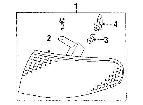 1996 Nissan 240SX Bulbs Lamp Assembly-Clearance, LH Diagram for 26175-75F25