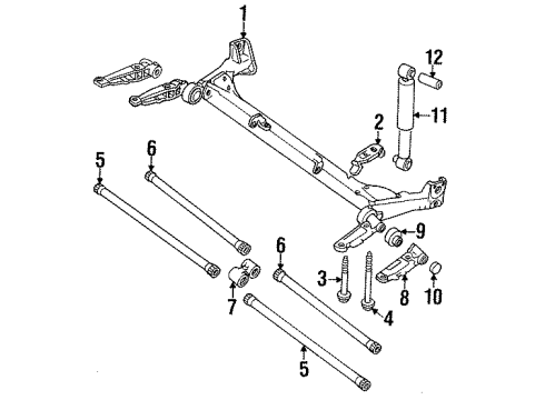 1990 Dodge Monaco Rear Axle, Torsion Bar, Suspension Components *Shock-KITABSORBERREAR Diagram for 83504557