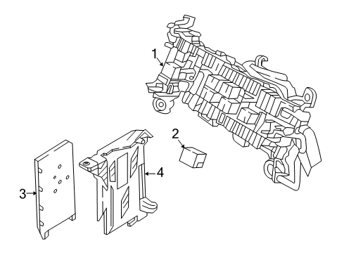 2017 Infiniti QX30 Fuse & Relay Body Control Module Controller Assembly Diagram for 284B2-5DA3C