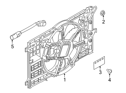 2021 INFINITI QX50 Cooling System, Radiator, Water Pump, Cooling Fan Cover-Radiator Shroud Diagram for 21491-5NA0A