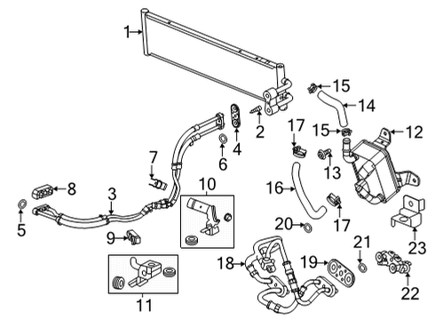 2020 Cadillac CT4 Oil Cooler Heat Exchanger Diagram for 24291214