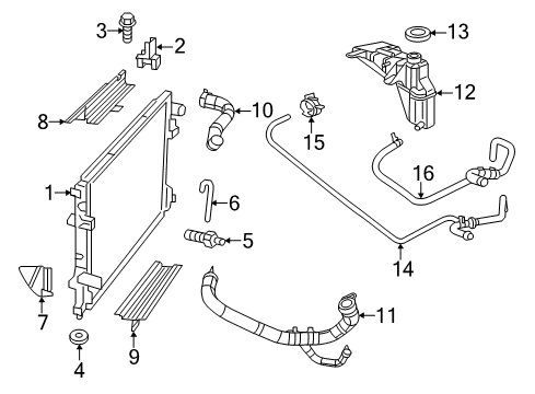 2013 Chrysler 300 Radiator & Components Hose-Radiator Outlet Diagram for 5039042AG