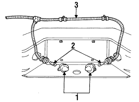 1992 Ford Explorer Bulbs Socket Diagram for F1TZ13412B