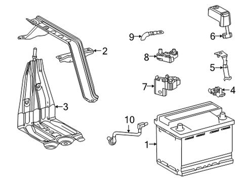 2021 Toyota Highlander Battery Negative Cable Diagram for 82165-0E040