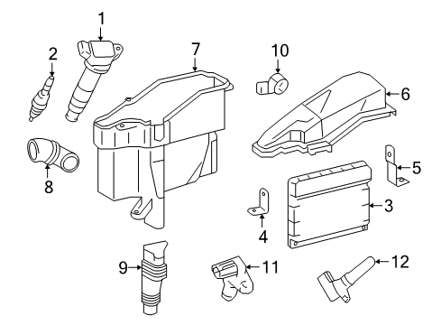 2021 Lexus RC F Ignition System Computer, Engine Con Diagram for 89661-24G50