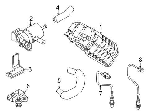 2022 Kia Carnival Emission Components CANISTER ASSY Diagram for 31420R0500