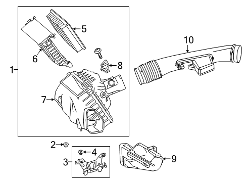 2021 Lexus LC500h Filters Inlet, Air Cleaner Diagram for 17751-31420