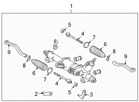 2007 Lexus GS450h Steering Column & Wheel, Steering Gear & Linkage Link Assembly, Electrical Diagram for 44200-30552