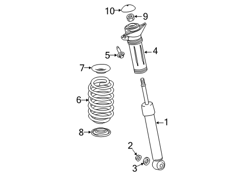 2022 Lexus UX250h Shocks & Components - Rear Spring, Coil, RR Diagram for 48231-76080