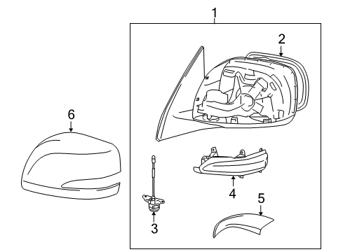 2018 Lexus GX460 Mirrors Cover,Outer Mirror,R Diagram for PZ327-60083-B0