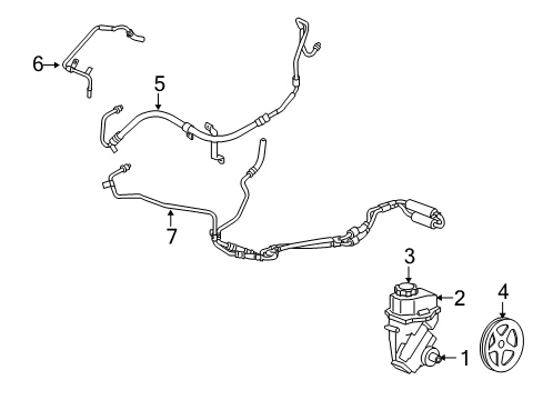 2008 Saturn Vue P/S Pump & Hoses, Steering Gear & Linkage Pipe Asm-P/S Fluid Cooling Diagram for 25955020