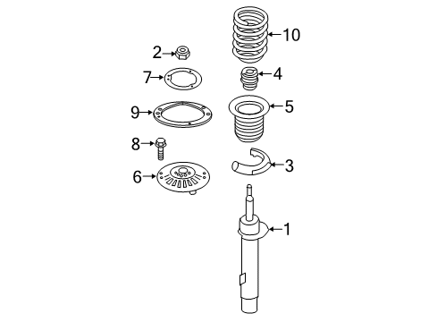 2017 BMW M4 Struts & Components - Front Front Coil Spring Diagram for 31337857355